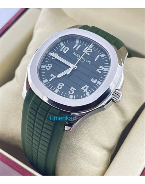 patek philippe aquanaut green rubber strap